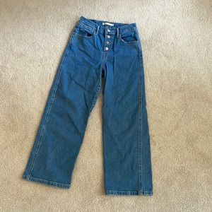 Levi’s mile high cropped wide leg denim